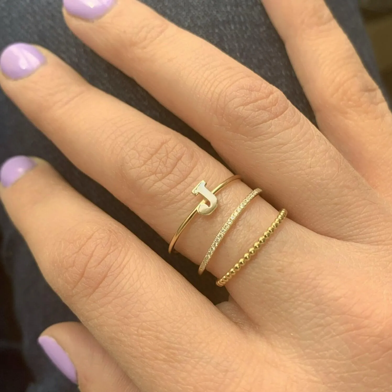 14K Gold Micro Pavé Ring