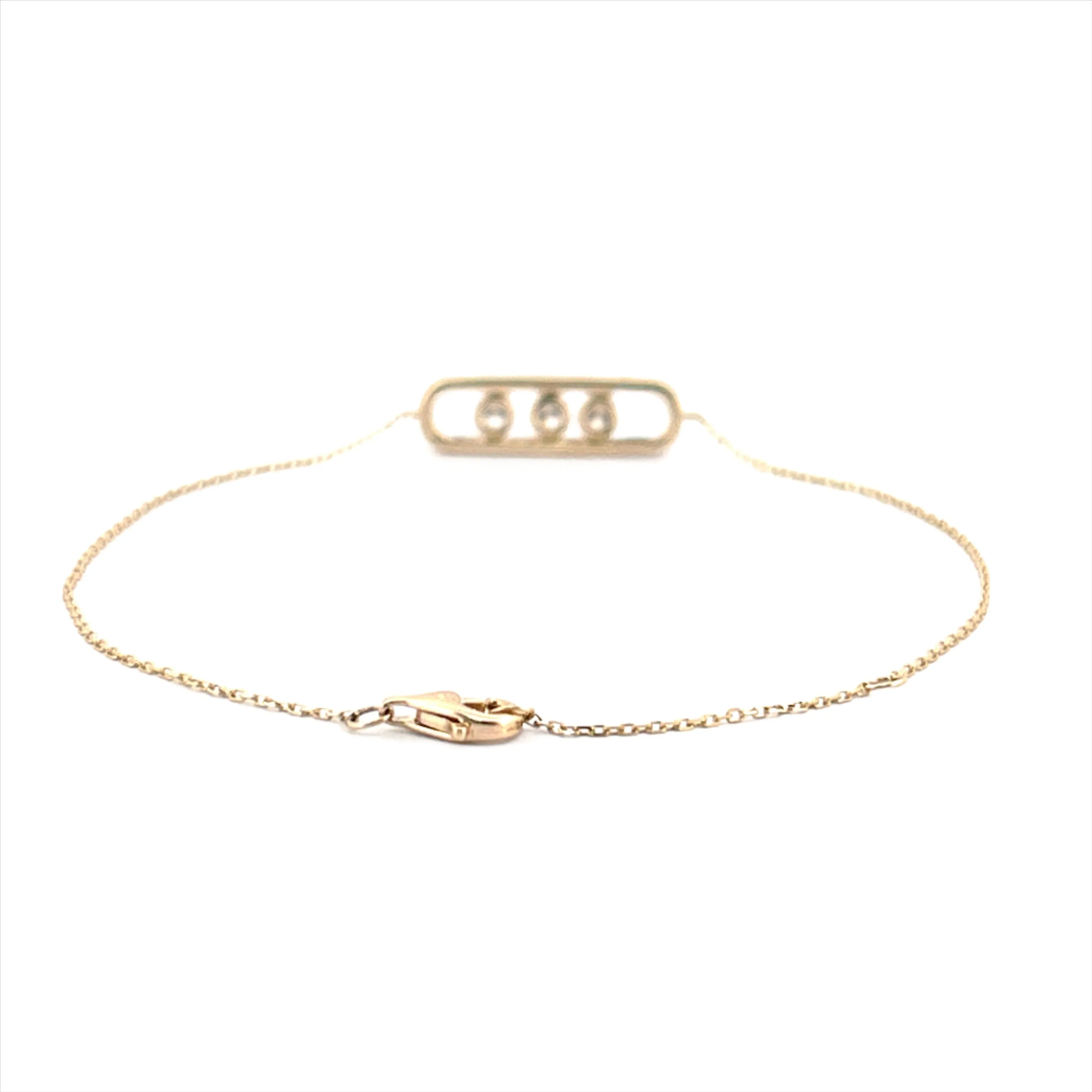 14K Gold Sliding Diamond Bracelet