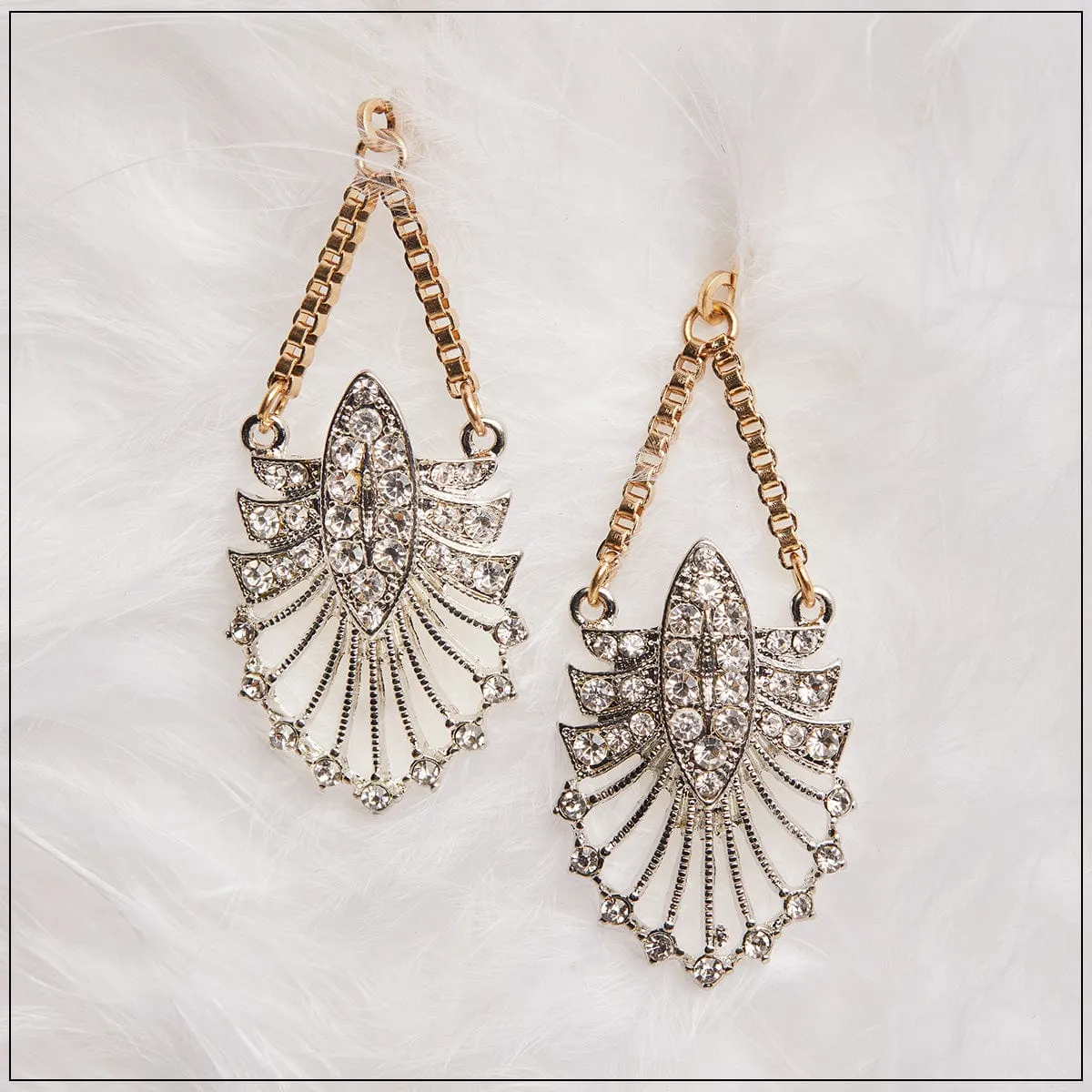 1920 Earrings: Vintage Style 1920s Crystal Drop Earrings