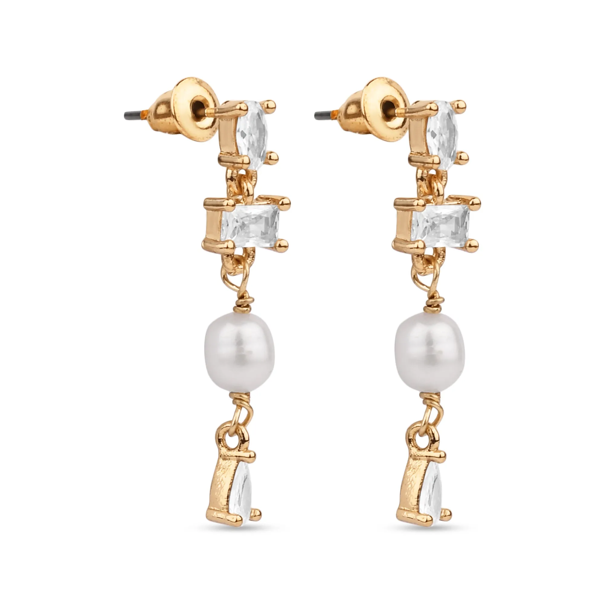 Accessorize London Women's Crystal Pearl Drop Earring