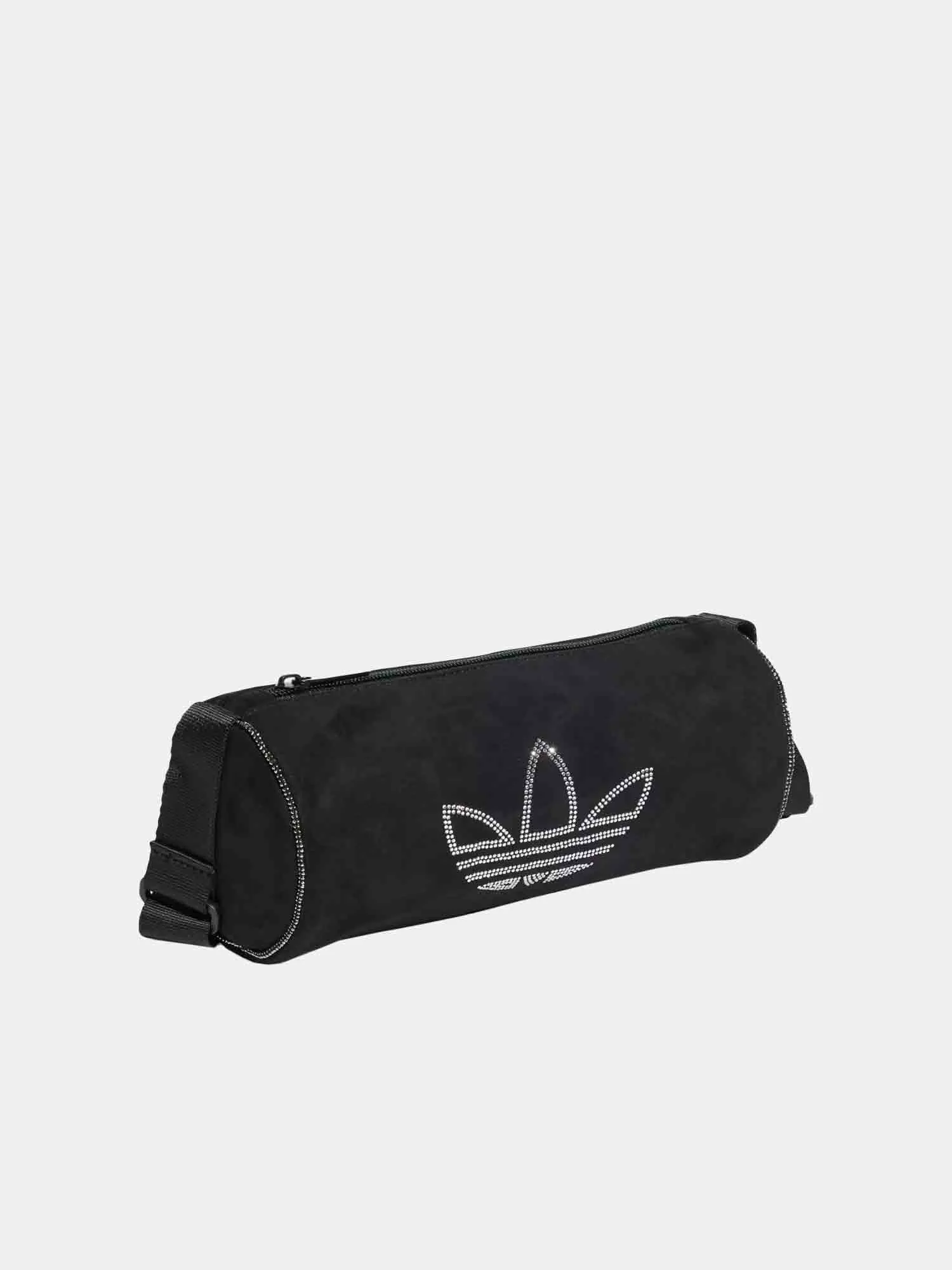 Adidas Womens Rhinestones Faux Suede Mini Duffel Bag - Black