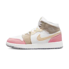 Air Jordan 1 Mid GS Pink Tan