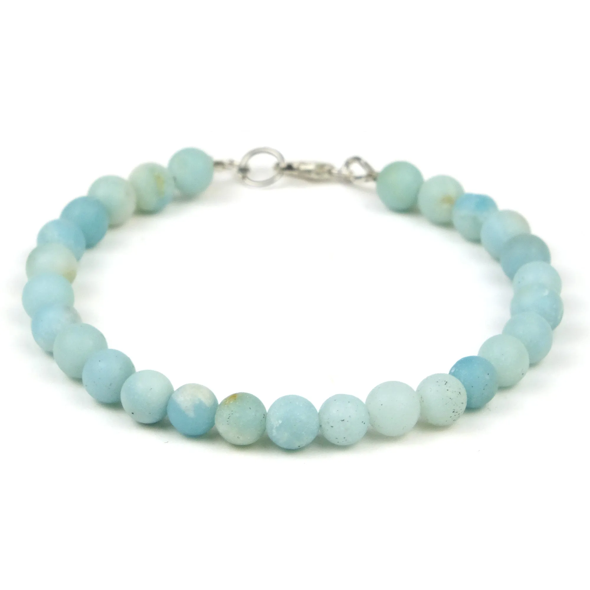 Amazonite Bracelet with Sterling Silver Trigger Clasp