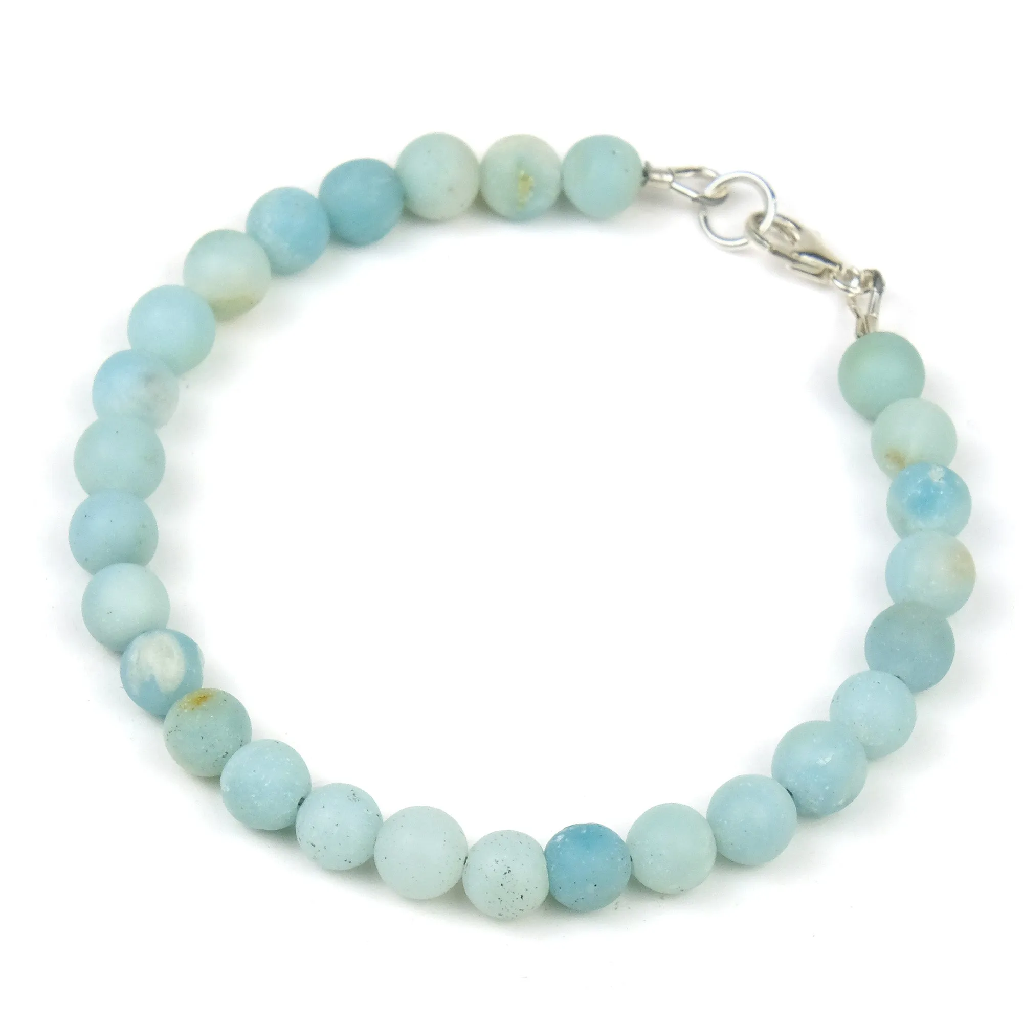 Amazonite Bracelet with Sterling Silver Trigger Clasp