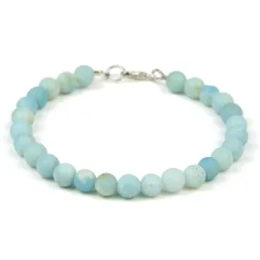 Amazonite Bracelet with Sterling Silver Trigger Clasp