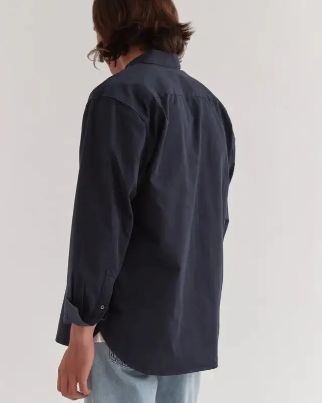 Assembly Label Men's Twill Overshirt - True Navy