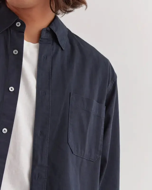 Assembly Label Men's Twill Overshirt - True Navy