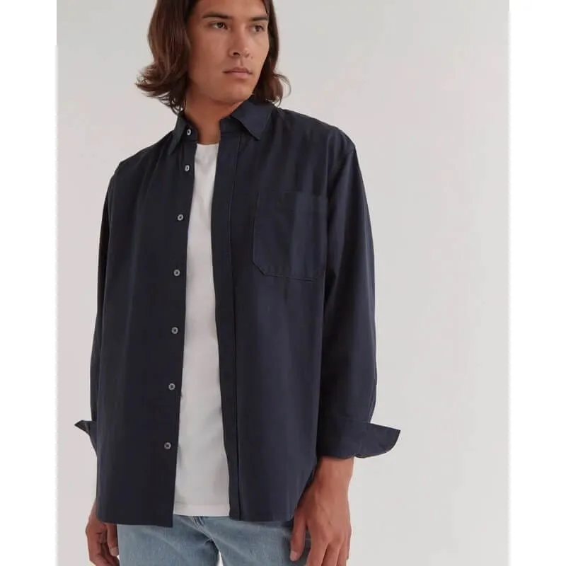 Assembly Label Men's Twill Overshirt - True Navy