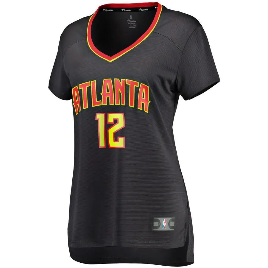 Atlanta Hawks De'Andre Hunter Fanatics Branded Replica Fast Break Icon Jersey Womens - Black | Ireland L1246E8