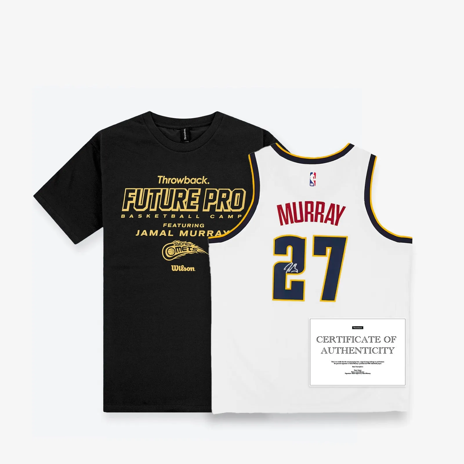 Autographed Jamal Murray Denver Nuggets Association Edition Trophy Youth Swingman Jersey - White