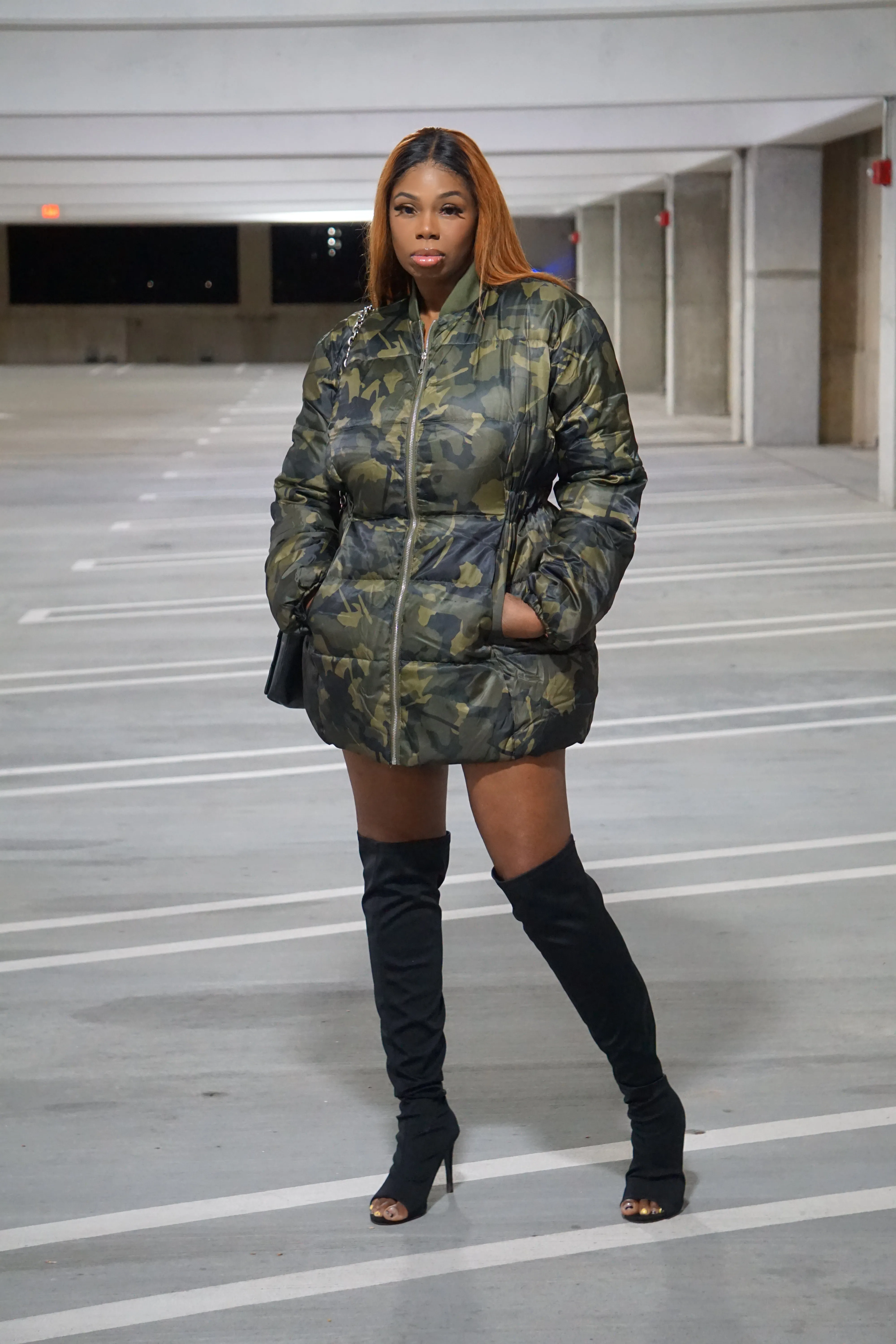 Baddiville Puffy Coat Dress