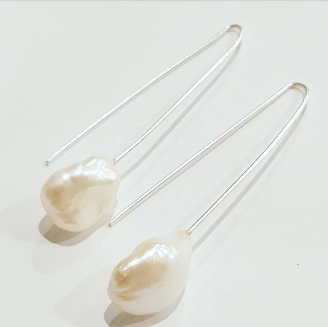 Baroque Freshwater Pearl drop earrings