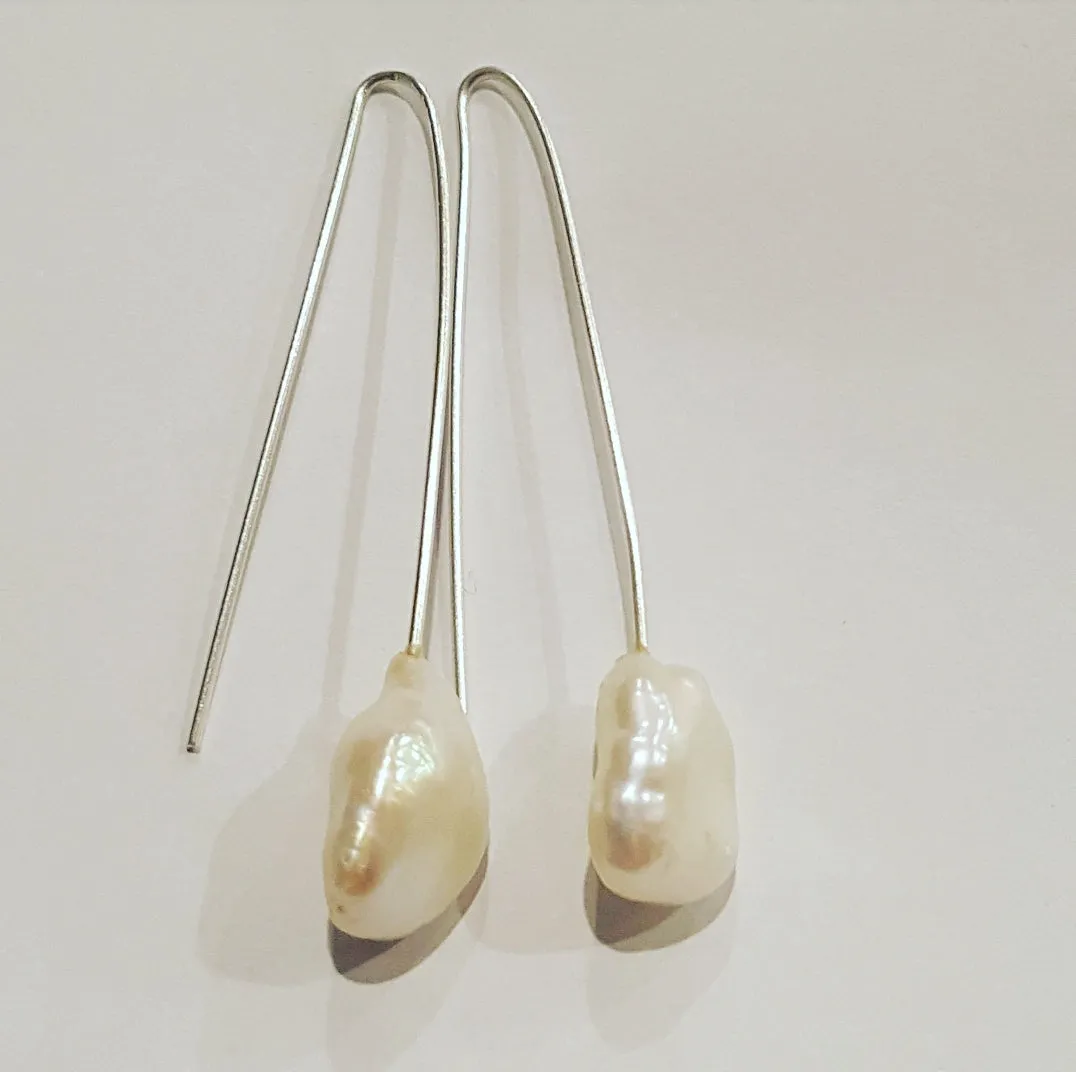 Baroque Freshwater Pearl drop earrings