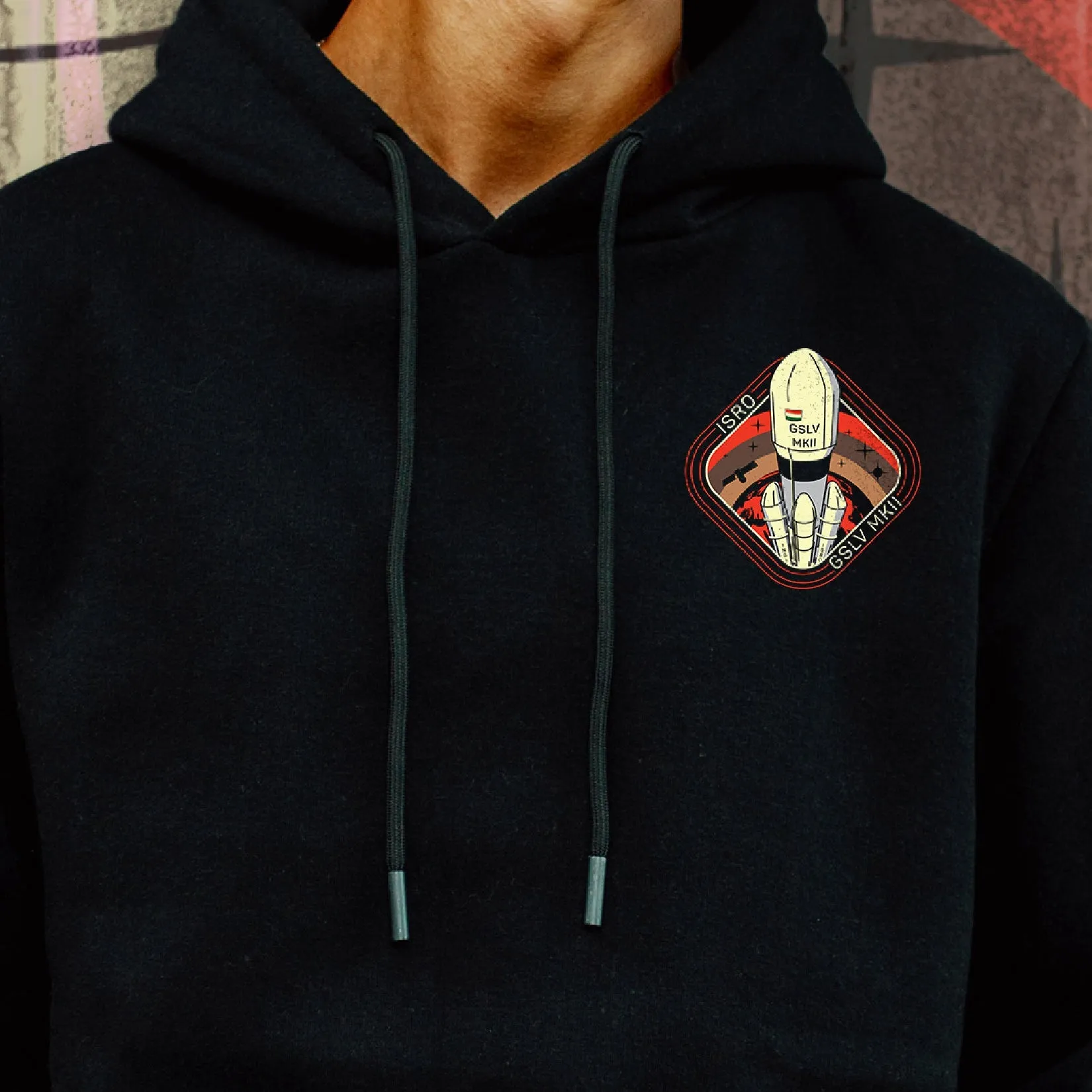 Black Night launch GSLV MKII Unisex Hoodie (Without Zip)