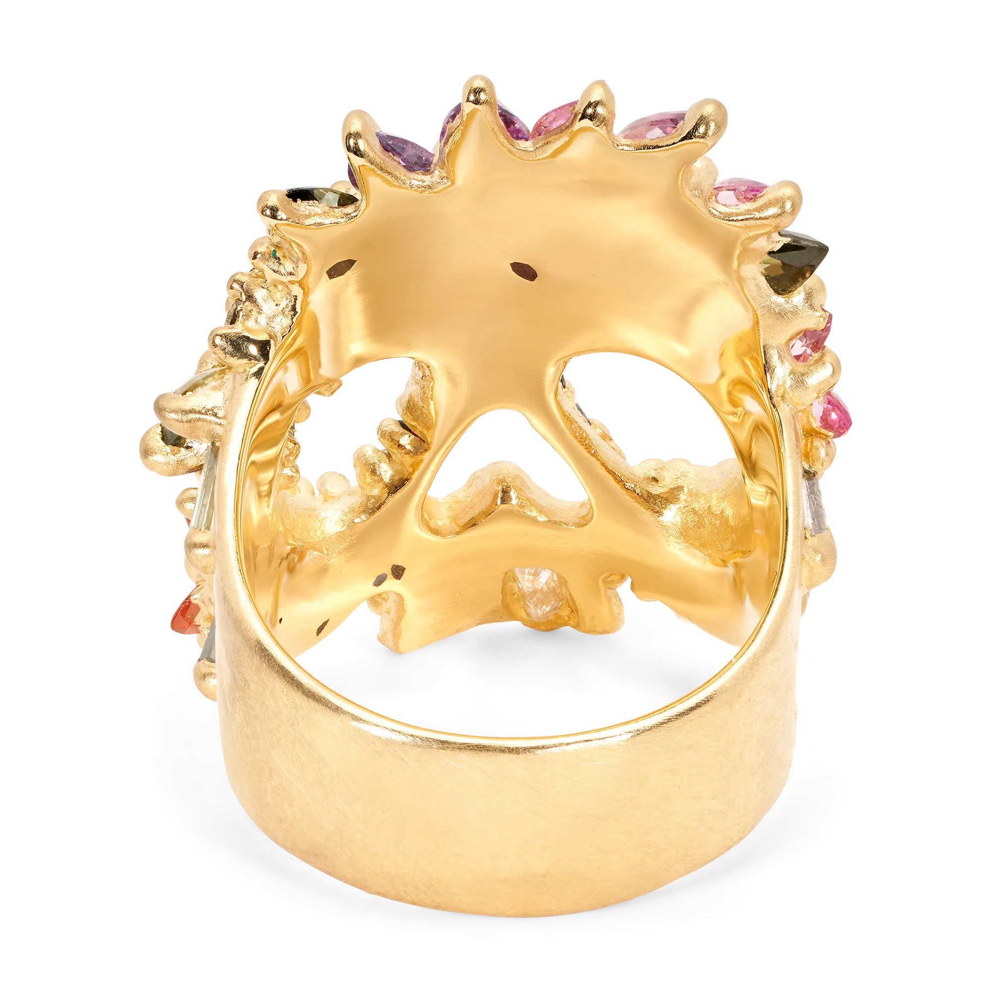 Blossom Crush El Topo Skull Ring with Diamonds - Size 8 - 11658