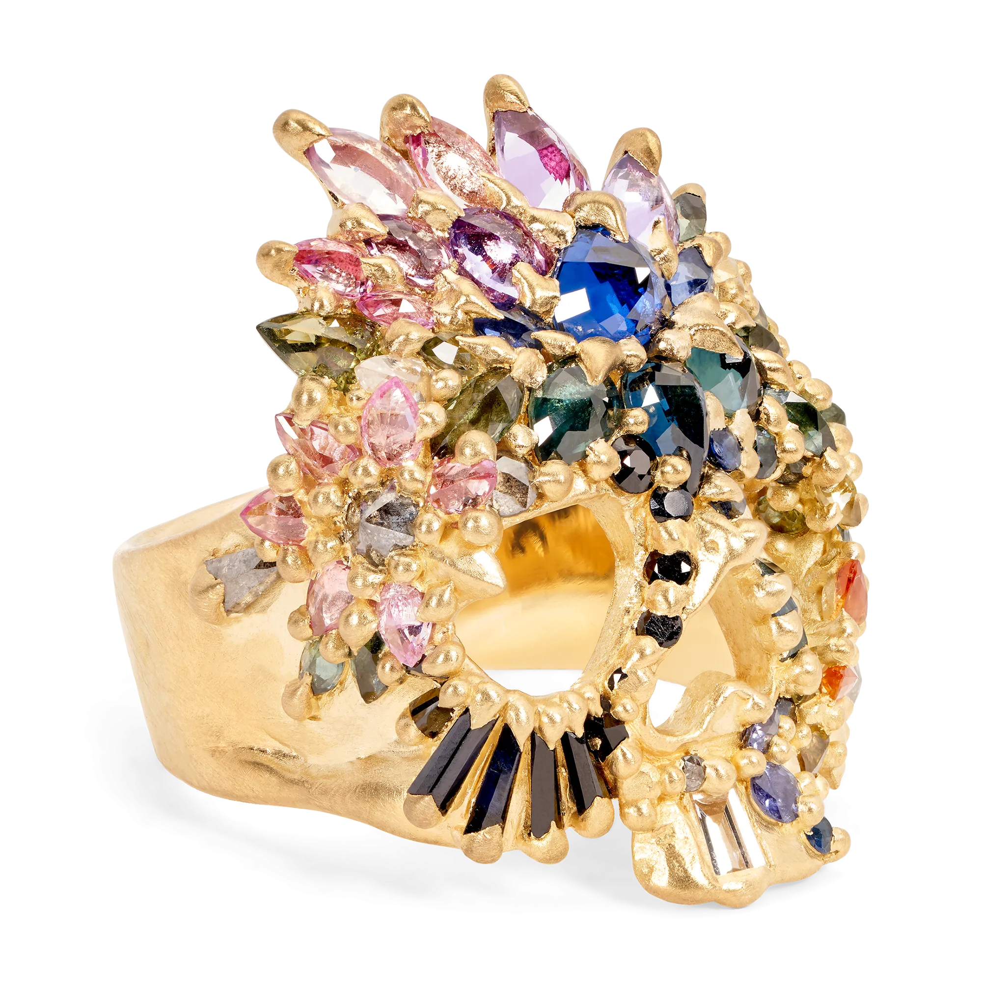 Blossom Crush El Topo Skull Ring with Diamonds - Size 8 - 11658