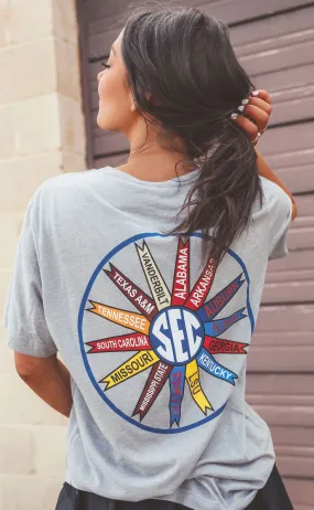 charlie southern: sec pinwheel t shirt