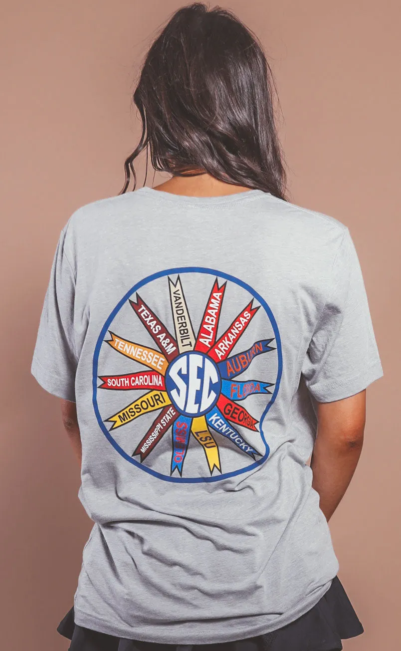 charlie southern: sec pinwheel t shirt