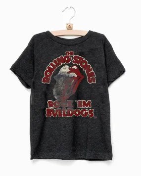 Children's Rolling Stones Rock 'Em MSU Bulldogs Charcoal Tee