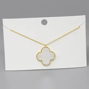 Clover Pendant Gold Dipped Necklace