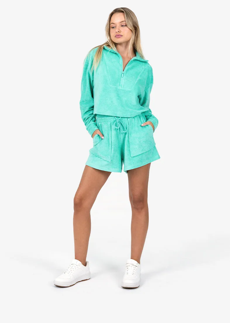 Club LC Terry Half Zip Mint