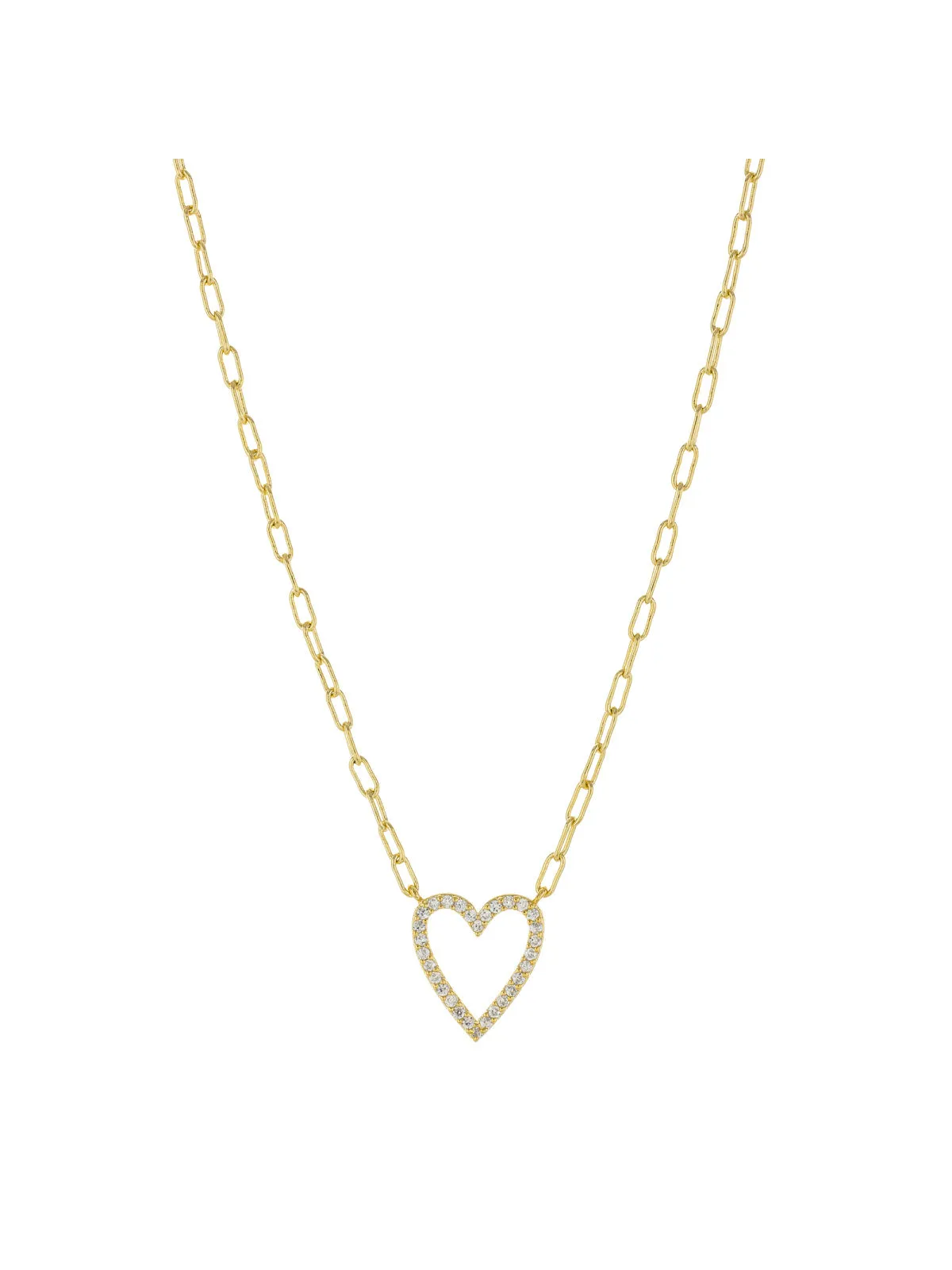 CZ Heart Centerpiece Necklace