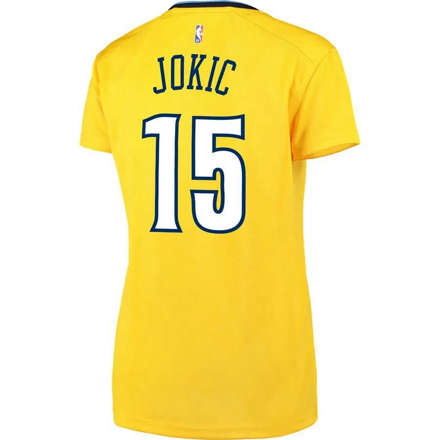 Denver Nuggets Nikola Jokic Fanatics Branded Replica Fast Break Statement Jersey Womens - Gold | Ireland O7108J9