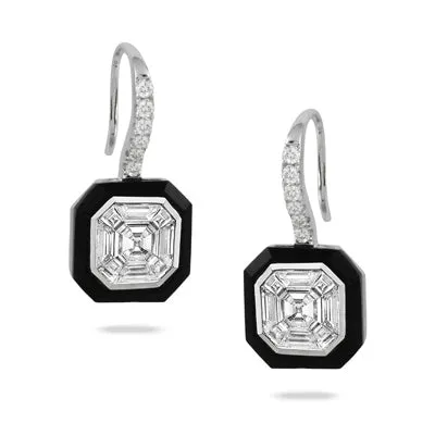 Diamond & Onyx Earrings