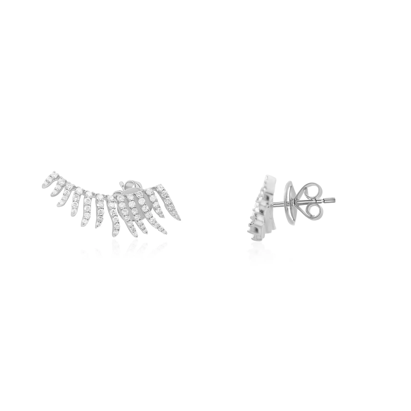 Diamond Burst Climber Earrings