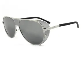 East Village Side Shield Aviator 'jordan' In Silver/black