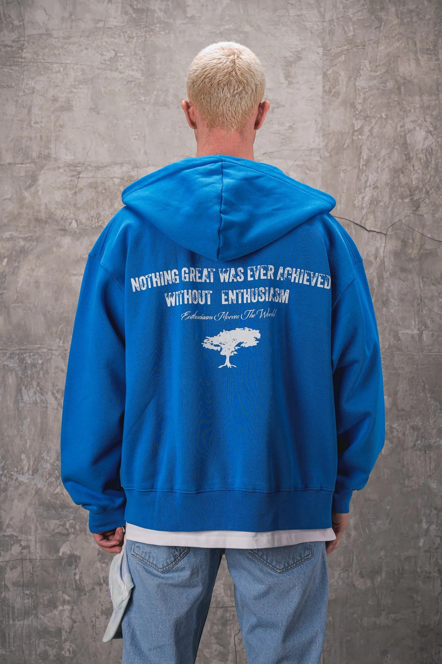 Enthusiast 480gsm Zip Hoodie - Royal Blue