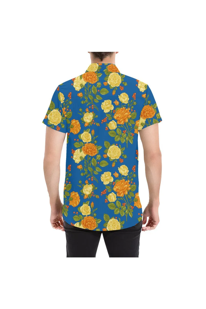 Floral Fellow Men's All Over Print Short Sleeve Shirt (Model T53)