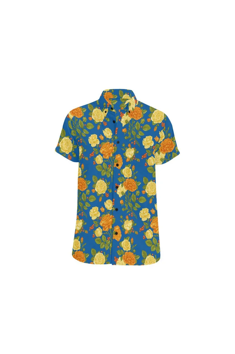 Floral Fellow Men's All Over Print Short Sleeve Shirt (Model T53)