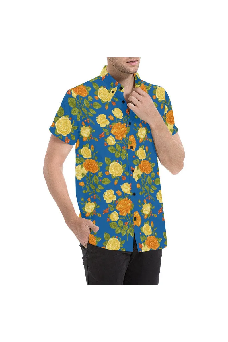 Floral Fellow Men's All Over Print Short Sleeve Shirt (Model T53)