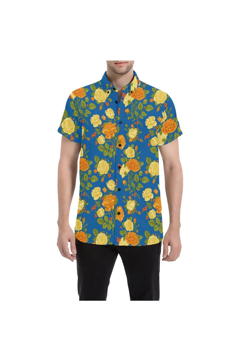 Floral Fellow Men's All Over Print Short Sleeve Shirt (Model T53)