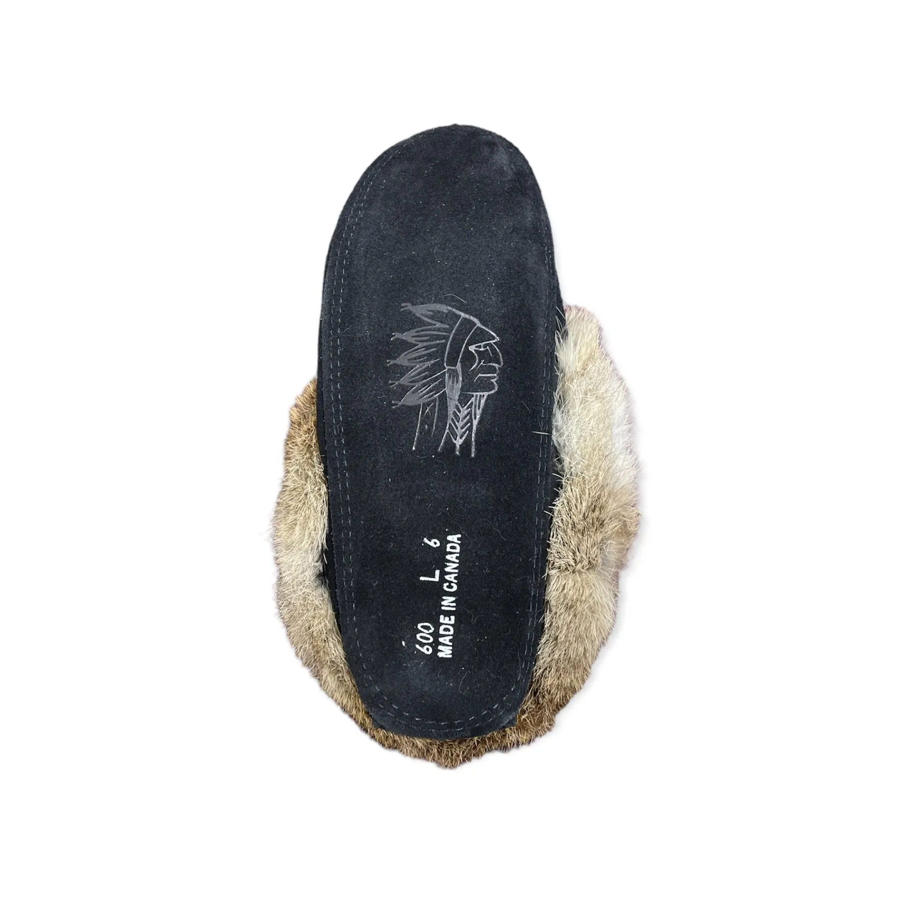 Fur Moccasin - Black (Coyote)