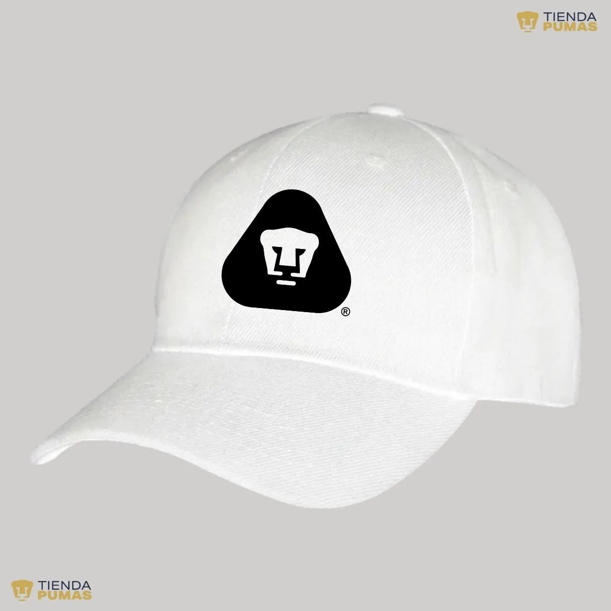 Gorra Pumas UNAM Hombre Mujer Ajustable Emblema Blanco Negro 4 Vinil