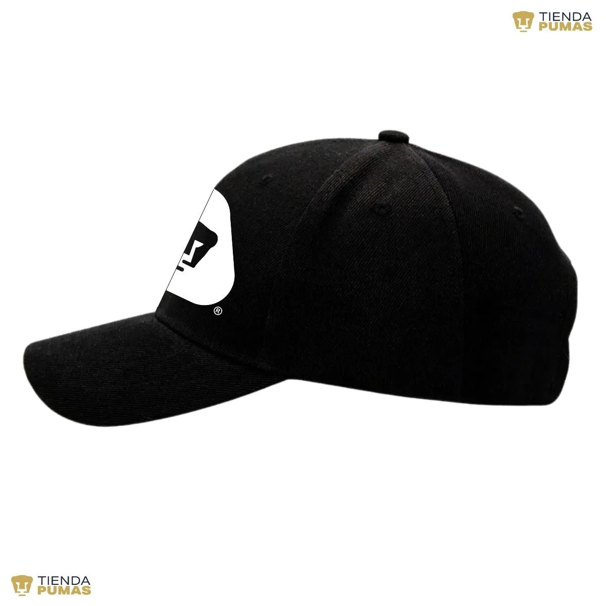 Gorra Pumas UNAM Hombre Mujer Ajustable Emblema Blanco Negro 4 Vinil