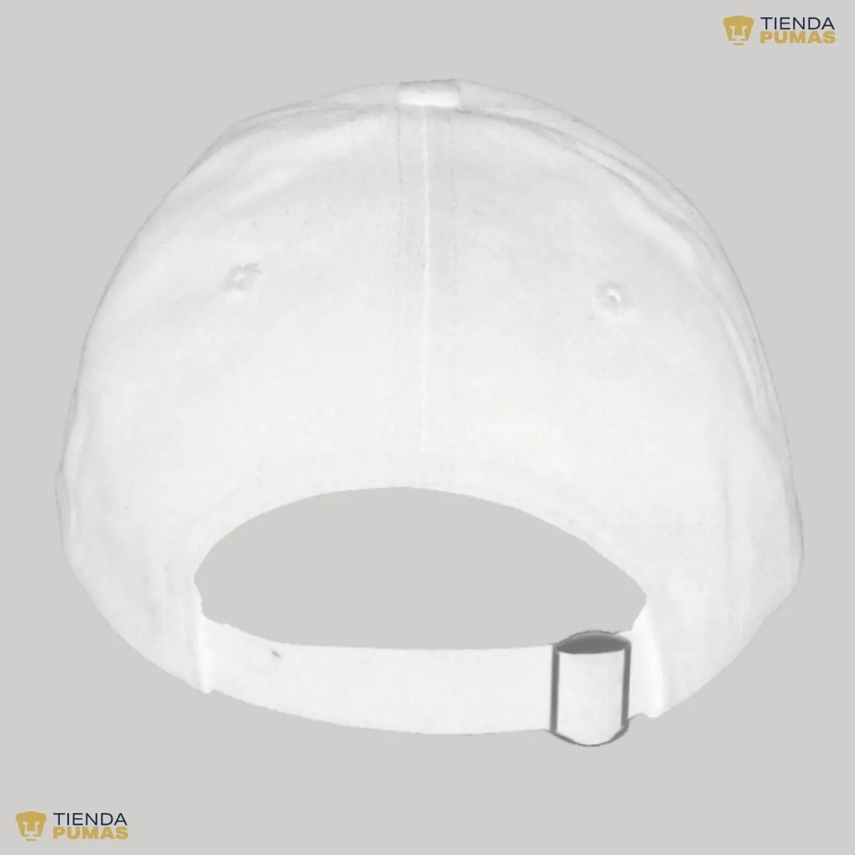 Gorra Pumas UNAM Hombre Mujer Ajustable Logo Blanco Negro 8 Vinil