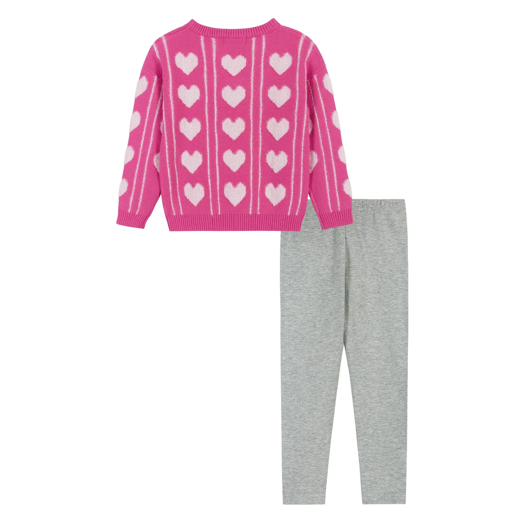 Heart Sweater & Legging Set  | Pink