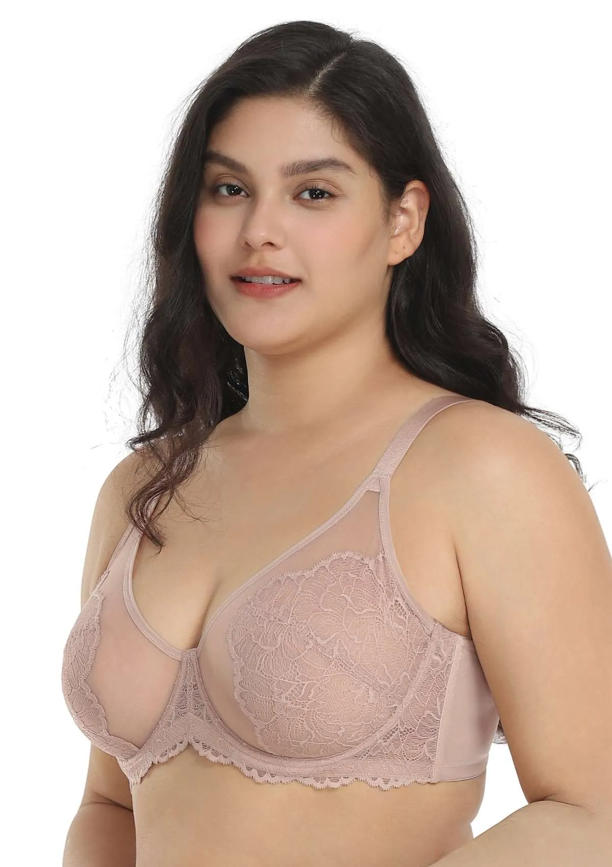 HSIA Blossom Unlined Dark Pink Lace Bra Set