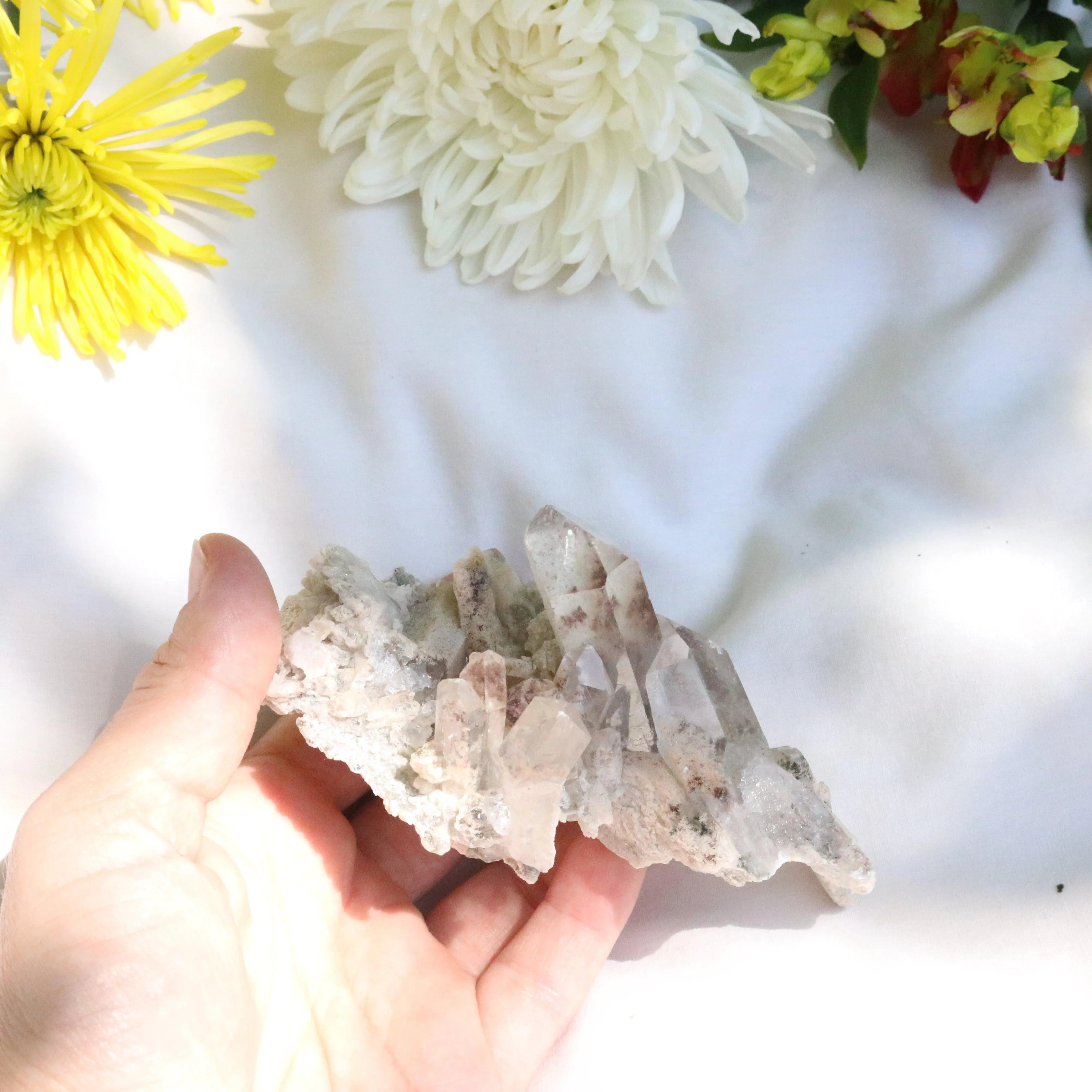 Inclusion Quartz Cluster from Brazil ~ Healing and Energetic