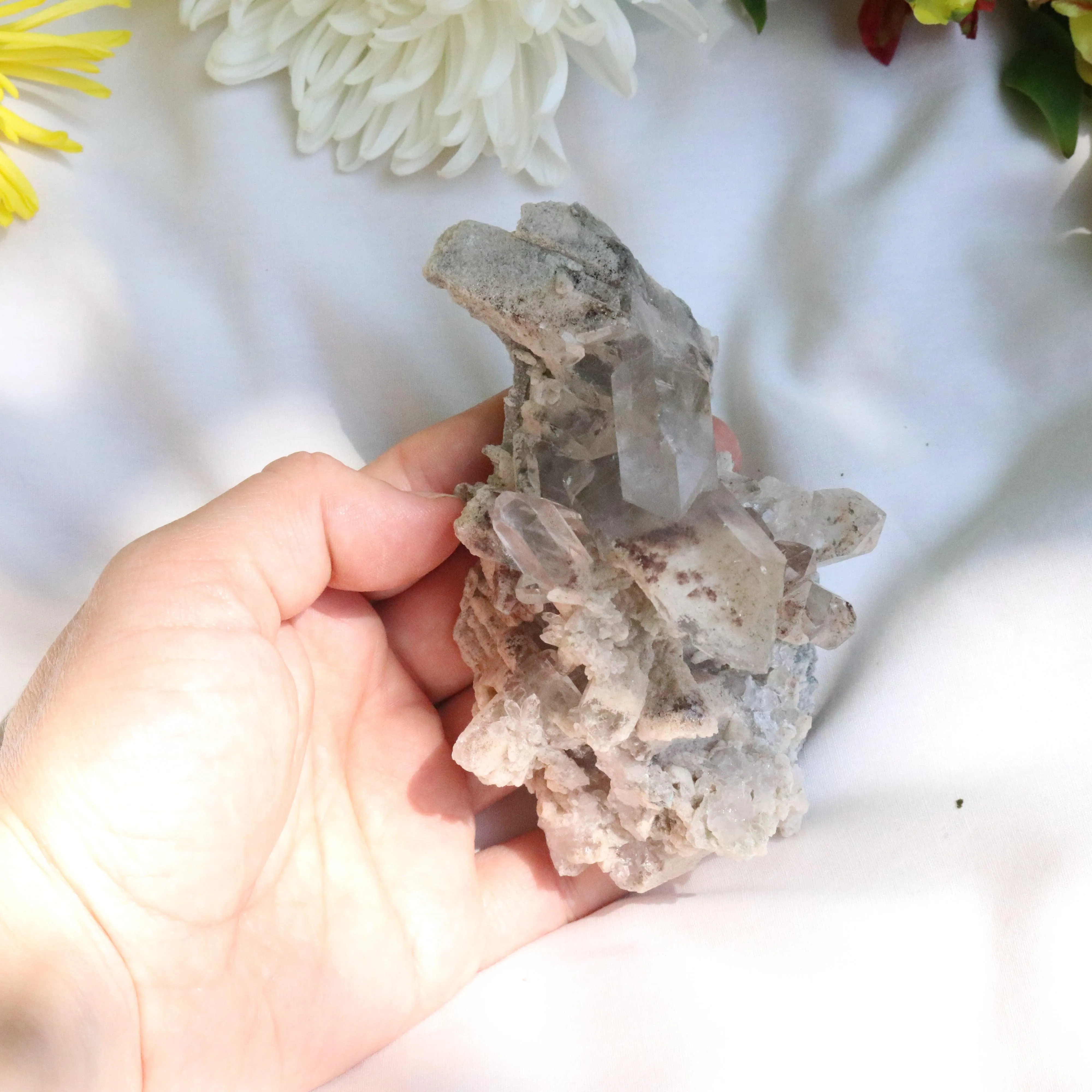 Inclusion Quartz Cluster from Brazil ~ Healing and Energetic