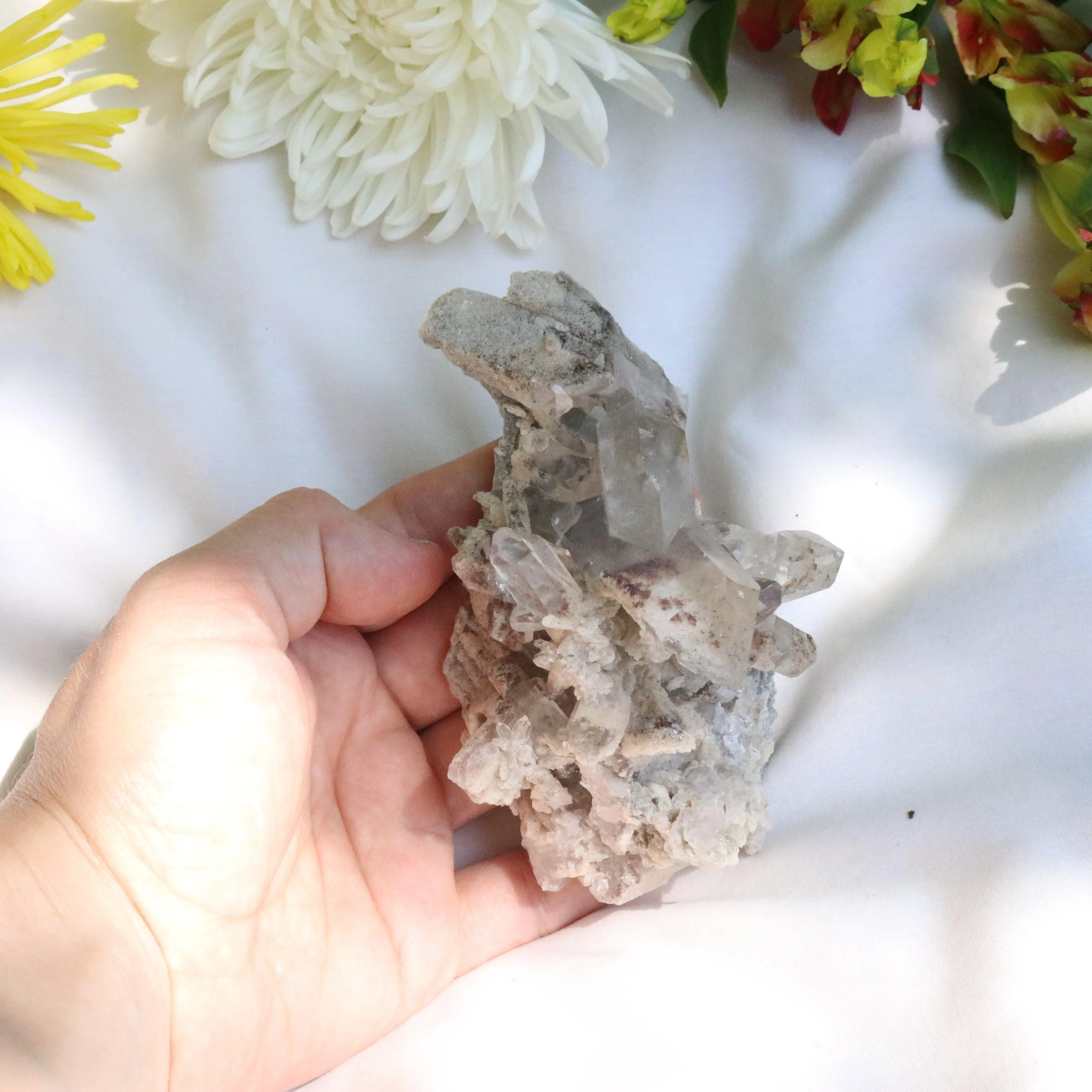 Inclusion Quartz Cluster from Brazil ~ Healing and Energetic