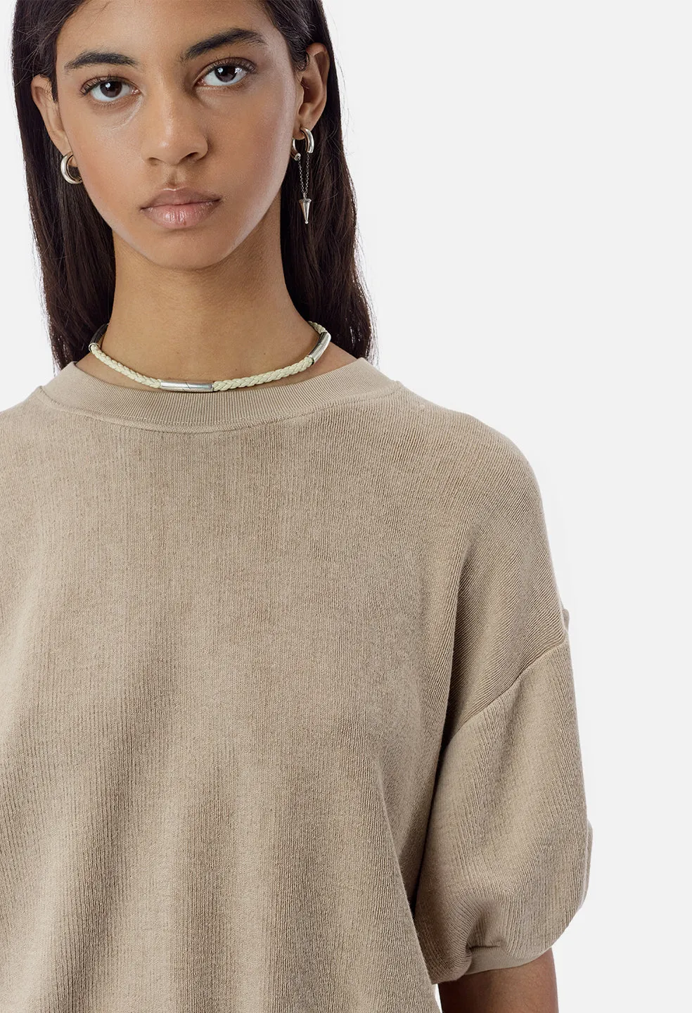 John Elliott X M.A.R.S Suede Choker / Ivory X Silver