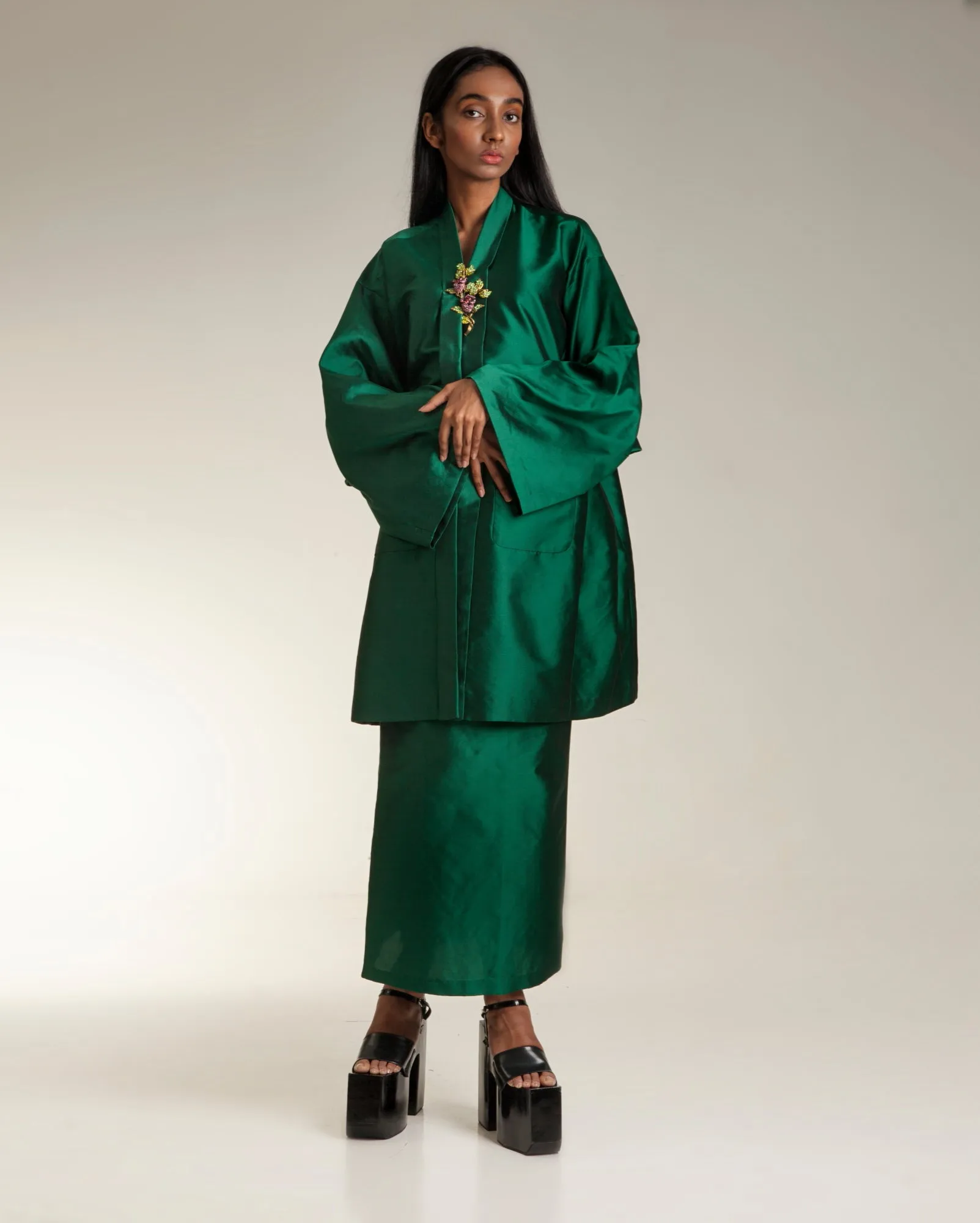 Kebaya Oversaiz Set (Emerald)