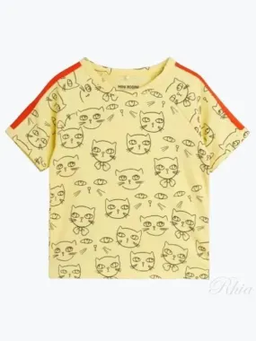 Kids short sleeved t shirt 2422014123 YELLOW