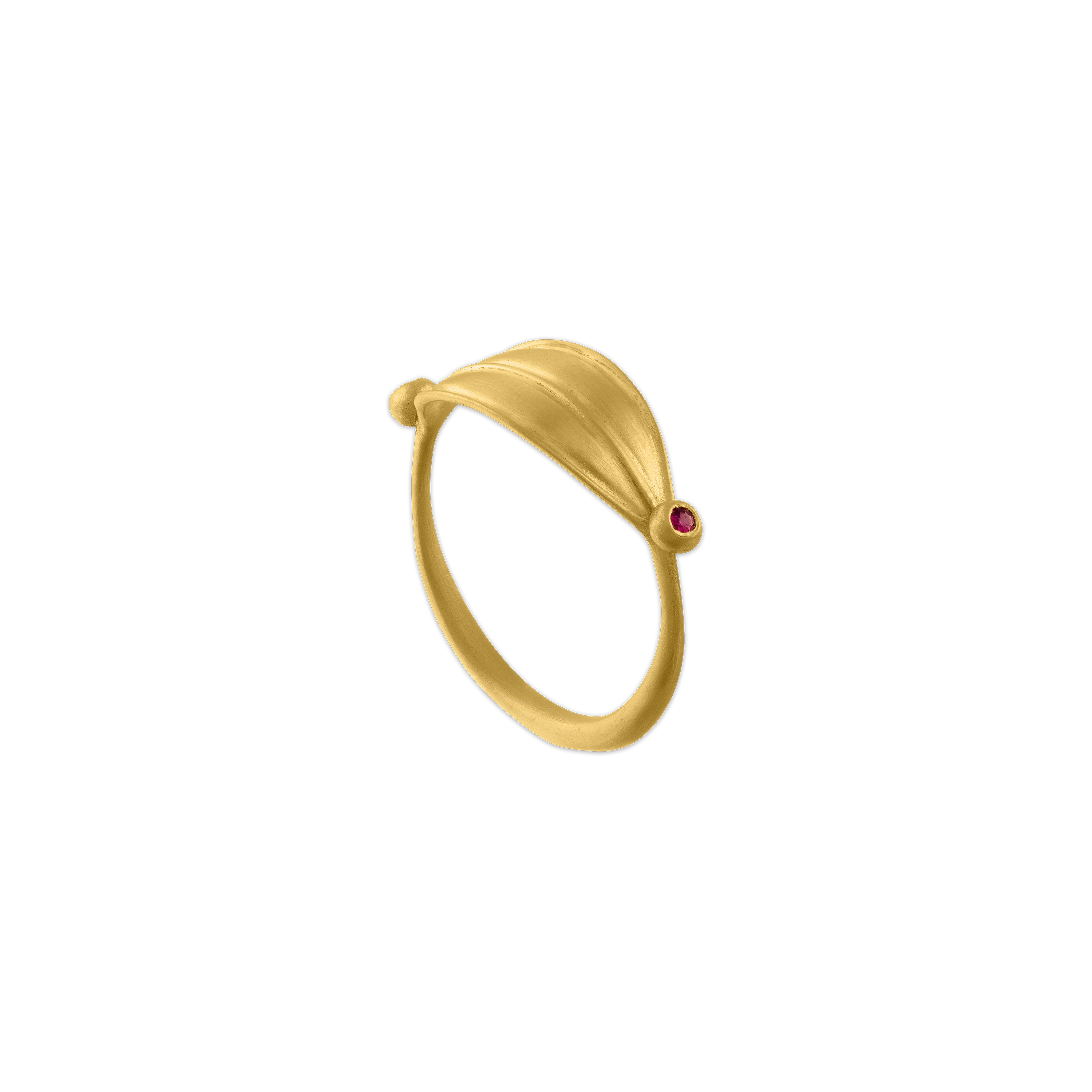 Laurus Ring with Rubies