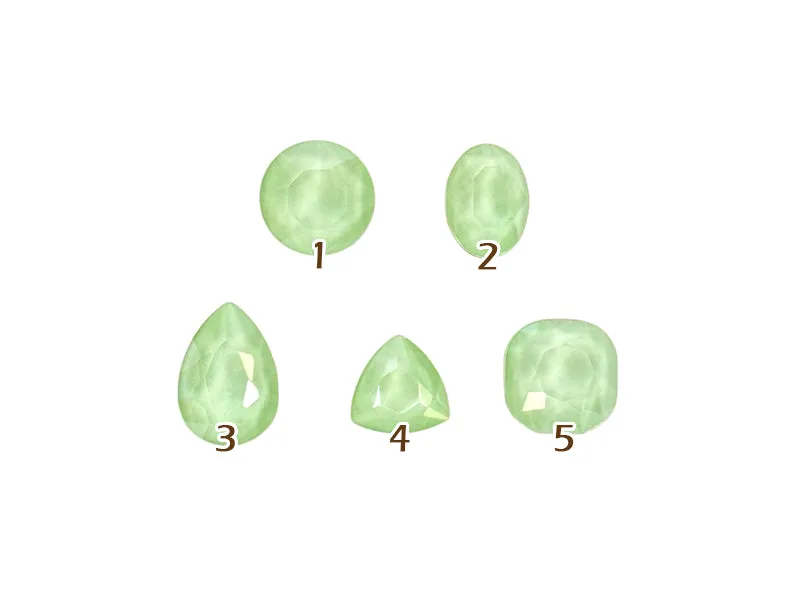 Light Green Candy 3D Back Crystal - 5 pcs