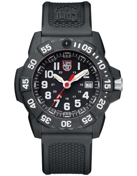 Luminox Mens Navy Seal Trident - Black Dial - Carbo Case - Rubber Strap - 200m